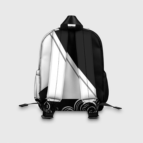 Детский рюкзак Ювентус геометрия полосы текстура / 3D-принт – фото 2