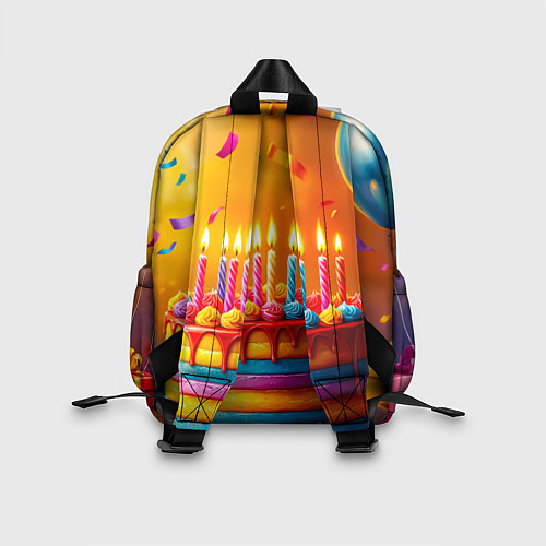 Детский рюкзак Радуга праздничного торта / 3D-принт – фото 2