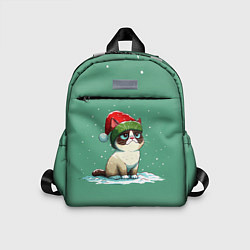 Детский рюкзак Новогодний мем котик, цвет: 3D-принт