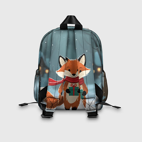 Детский рюкзак Лисичка с подарком зимой / 3D-принт – фото 2