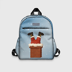 Детский рюкзак Санта торчит из трубы