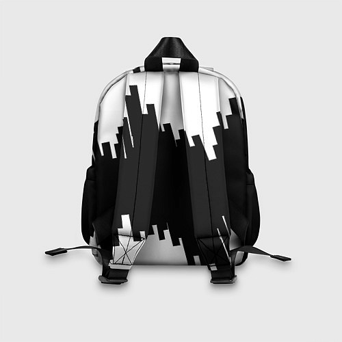 Детский рюкзак Реал Мадрид белая геометрия / 3D-принт – фото 2