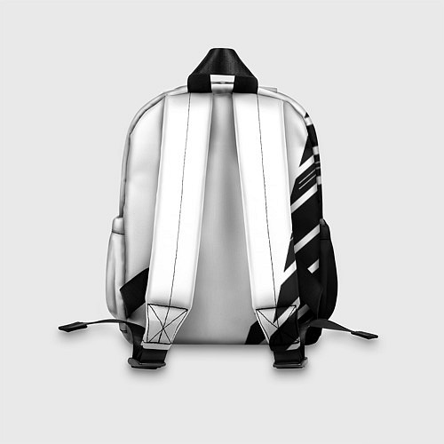 Детский рюкзак Ювентус полосы геометрия текстура / 3D-принт – фото 2