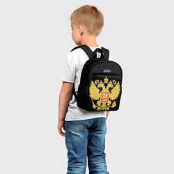 Детский рюкзак Герб России: золото, цвет: 3D-принт — фото 2