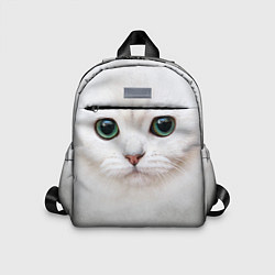 Детский рюкзак Белый котик, цвет: 3D-принт