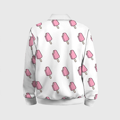 Детский бомбер Мороженое розовое / 3D-Белый – фото 2