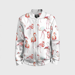 Детский бомбер Действия фламинго