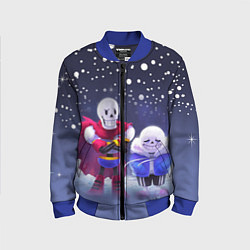 Бомбер детский Sans & Papyrus, цвет: 3D-синий