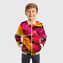 Бомбер детский Акварельный цвет, цвет: 3D-белый — фото 2