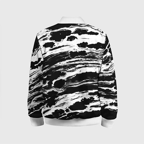 Детский бомбер Gray color abstract / 3D-Белый – фото 2