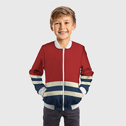 Бомбер детский Волны в море, цвет: 3D-белый — фото 2