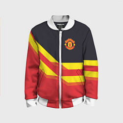 Бомбер детский Man United FC: Red style, цвет: 3D-белый