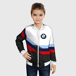 Бомбер детский BMW M SPORT, цвет: 3D-белый — фото 2