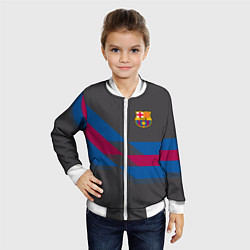 Бомбер детский Barcelona FC: Dark style, цвет: 3D-белый — фото 2