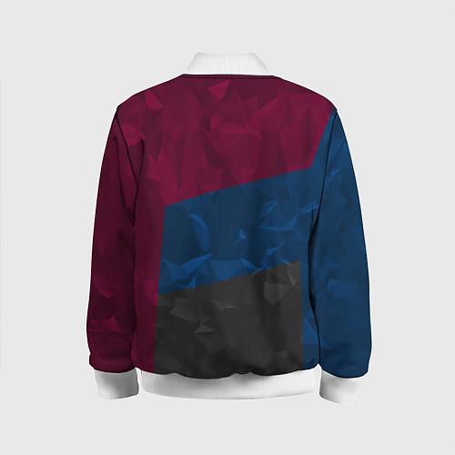 Детский бомбер FC Barcelona: Dark polygons / 3D-Белый – фото 2