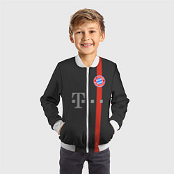 Бомбер детский Bayern FC: Black 2018, цвет: 3D-белый — фото 2