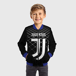 Бомбер детский FC Juventus: Black Lines, цвет: 3D-синий — фото 2