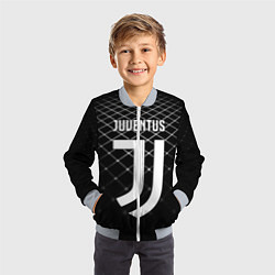 Бомбер детский FC Juventus: Black Lines, цвет: 3D-серый — фото 2
