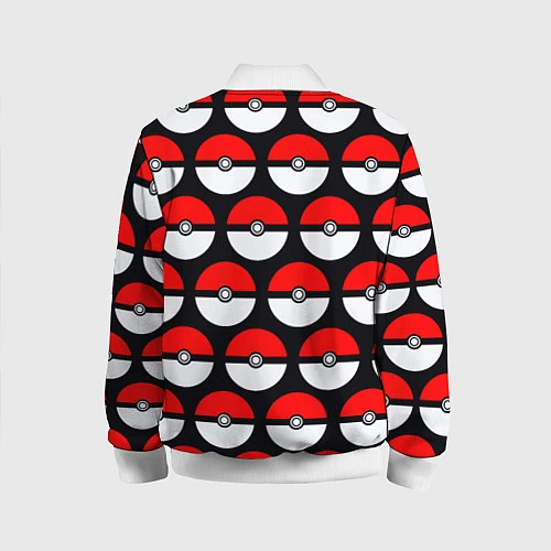 Детский бомбер Pokeball Pattern / 3D-Белый – фото 2