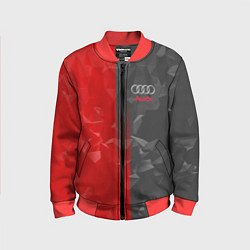 Бомбер детский Audi: Red & Grey poly, цвет: 3D-красный