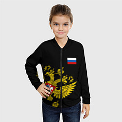 Бомбер детский Флаг и Герб России, цвет: 3D-черный — фото 2