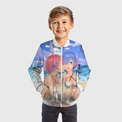 Бомбер детский Жизнь в другом мире с нуля, цвет: 3D-белый — фото 2