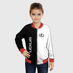 Бомбер детский Lexus: Black & White, цвет: 3D-красный — фото 2