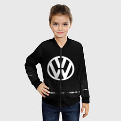 Бомбер детский Volkswagen: Black Abstract, цвет: 3D-черный — фото 2
