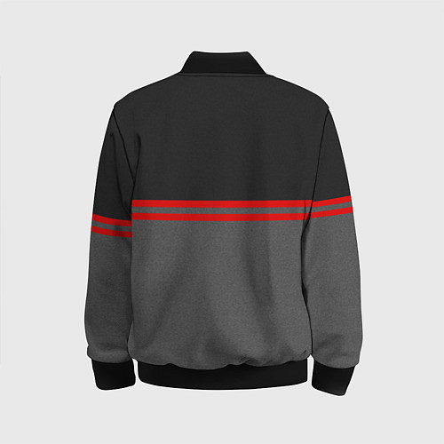 Детский бомбер Russia: Grey Style / 3D-Черный – фото 2