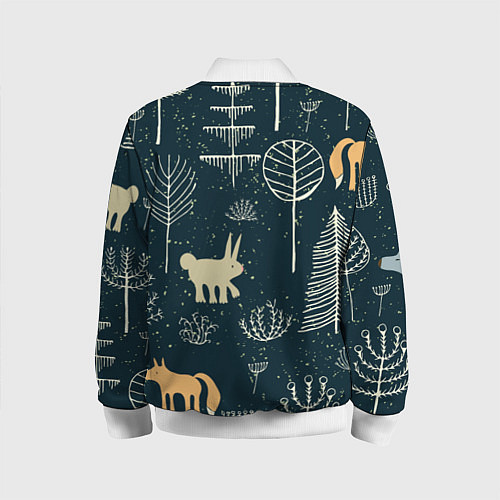 Детский бомбер Чудеса леса / 3D-Белый – фото 2