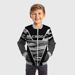 Бомбер детский CS:GO Grey Camo, цвет: 3D-серый — фото 2