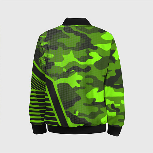 Детский бомбер CS:GO Light Green Camo / 3D-Черный – фото 2