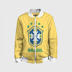 Бомбер детский Brazil Team, цвет: 3D-белый