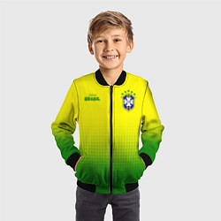 Бомбер детский CBF Brasil, цвет: 3D-черный — фото 2