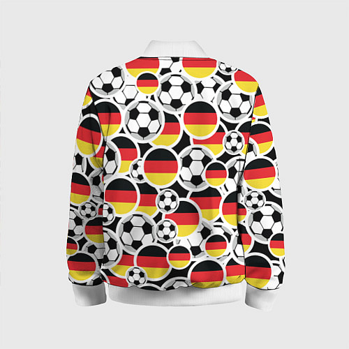 Детский бомбер Германия: футбольный фанат / 3D-Белый – фото 2