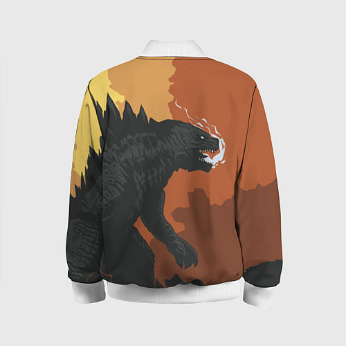 Детский бомбер Godzilla: Monster Smoke / 3D-Белый – фото 2