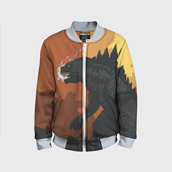 Бомбер детский Godzilla: Monster Smoke, цвет: 3D-серый