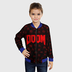 Бомбер детский DOOM: Hellish signs, цвет: 3D-синий — фото 2