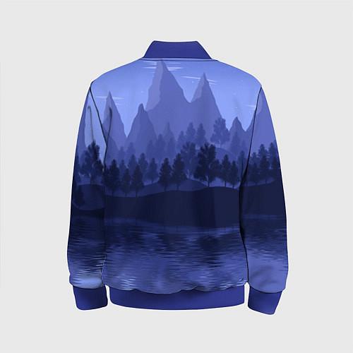 Детский бомбер Firewatch Mountains / 3D-Синий – фото 2