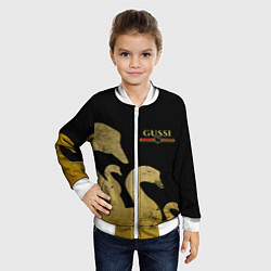 Бомбер детский GUSSI: Gold Edition, цвет: 3D-белый — фото 2