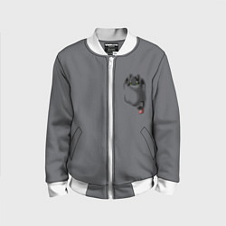 Бомбер детский Беззубик в кармане, цвет: 3D-белый