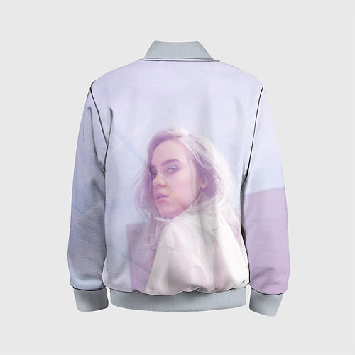 Детский бомбер Billie Eilish: Light Pink / 3D-Серый – фото 2