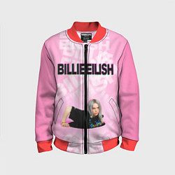 Бомбер детский Billie Eilish: Pink Mood, цвет: 3D-красный