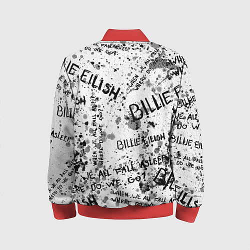 Детский бомбер BILLIE EILISH: Where Do We Go / 3D-Красный – фото 2