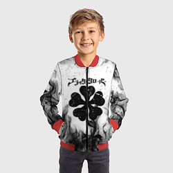 Бомбер детский ЧЁРНЫЙ КЛЕВЕР, цвет: 3D-красный — фото 2