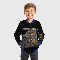 Бомбер детский MINECRAFT, цвет: 3D-синий — фото 2