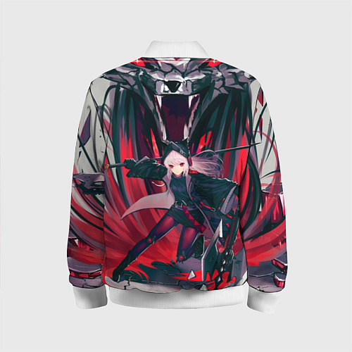 Детский бомбер Arknights art / 3D-Белый – фото 2