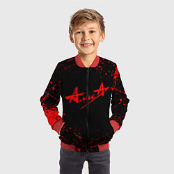 Бомбер детский АлисА, цвет: 3D-красный — фото 2