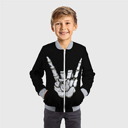 Бомбер детский Rock, цвет: 3D-серый — фото 2