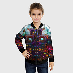 Бомбер детский Terraria, цвет: 3D-черный — фото 2